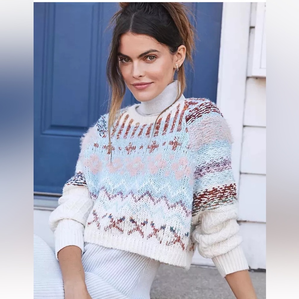 NWT Daily Practice by Anthropologie Plush Cropped Sweater size XSP
